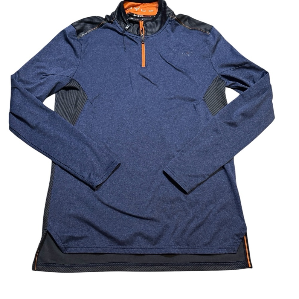 🧥 Spyder Men’s Blue 1/4 Zip Pullover Jacket L 🏃 Activewear Lightweight Top